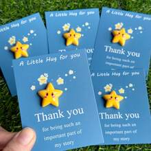 10张装迷你口袋拥抱卡片，树脂星星造型，上面写着“感谢您成为我生命中如此重要的一部分”，感恩节、新年、情人节礼物，送给老师、朋友和家人。 - 彩色 - 查看 9