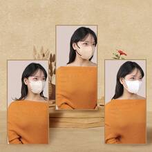 [Bulk Purchase 3D Masks] High Adhesion, Breathability, Ultra-Lightweight Design, Disposable Type Essential For Daily Life, Three-Dimensional, Bicolor, Stylish, Non-Woven Color Mask, Small Face, Round Face, Oval Face, Long Face, Large, Small, Summer, Winter, Three-Dimensional, Adult, Men And Women, Soft, Popular, Fits, Comfortable, Bicolor Mask, Stylish, Color Mask - ベージュ ワインレッド - View 6