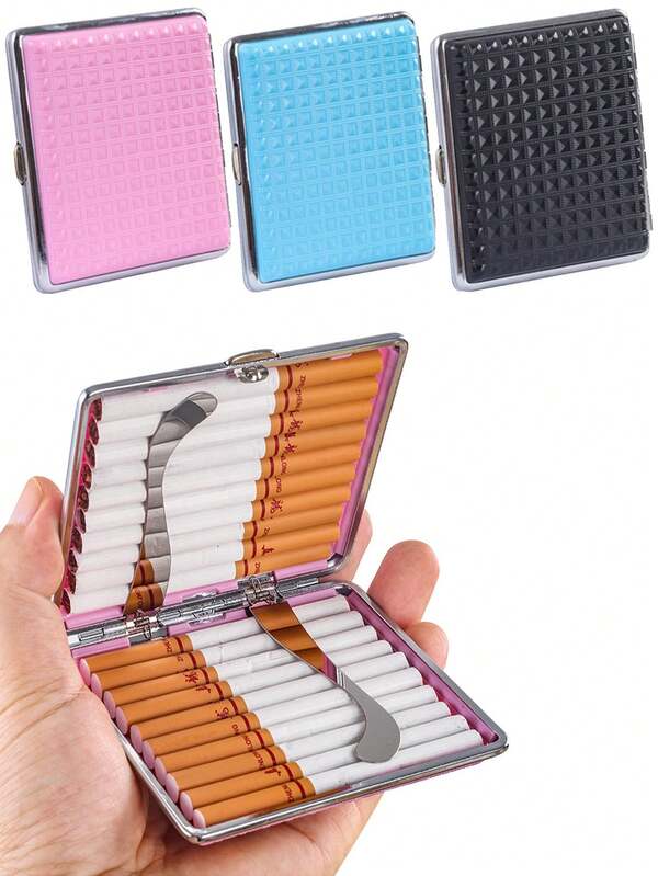 20 Stücke Zigarettenetui in Königsgröße, Zigarettenbox aus Kunststoff, Zigarettenetui, Vintage Etui Box für Frauen und Männer für Reisen, täglichen Gebrauch, Partys, klassisches Retro-Design, geruchsdicht, feuchtigkeitsbeständig, stoßfest, stilvolle Raucher Essentials, 1 Packung