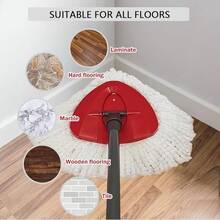 8-Pack Reusable Mop O Cedar Easywring 1-System, Microfiber Spin Mop Refills Compatible With 2-In-1 Triangle2025 - trắng - Xem 5