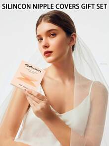 2pcs/4pcs Women's Solid Milk Patch, Soft And Skin-Resistant, Waterproof And Sweatproof, Portable Gift Box, Suitable For Women's Underwear Accessories For Sundress Dresses And Wedding Dresses