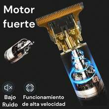 Nueva Rasuradora Cortadora De Cabello Eléctrica Profesional Moderna, Barba, Cejas.  Accesorios Completos. Recargable, Cable USB Tipo C, Kit para Limpieza, Carga Rápida y Cómoda. Afeitadora, Recortadora de Pelo, Ideal Viajes, Barbero, Navajas, Máquina de Afeitar para Hombres - Dorado - Ver 9