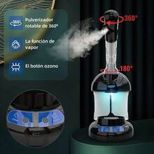 Kingsteam Vaporizador Facial Ozono Nano Iones Spa Limpieza, boquilla retráctil - Negro - Ver 6