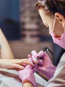 50pcs/30pcs/10pcs Disposable Nitrile Gloves, Suitable For Manicure, Beauty, Hairdressing, Household Cleaning, Kitchen, Bathroom, Protective Gloves,Nail Supplies,Nail Tools,Nail Art Tools,Back To School,Nails,Nail Tools For Press On Nails - Pink - View 2