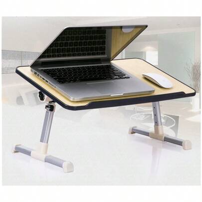 1 szt. mobilny składany stolik komputerowy z obrotowym stolikiem nocnym, wielofunkcyjny stolik pod laptop, można go przenosić i podnosić