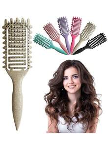 Escova Definidora de Cachos Pro Curl 2026 | Design FlexBristle™ Sem Puxar para Cabelos Cacheados/Crespos/Ondulados, Modelador Anti-Frizz e Desembaraçador de Salão - Ferramenta de Separação de Cachos Resistente ao Calor para Mulheres/Homens