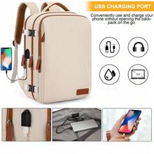 Laptop Backpack For Men And Women, Travel Backpack, Carry-On Backpack For Personal Items For Airplanes - 粉色 - 查看 4