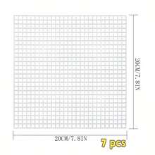 7 件塑料帆布、塑料网、刺绣网、针织钩针物品、DIY 手工艺品、杯垫钩针、创意设计裁剪网布 - 白色 - 查看 17