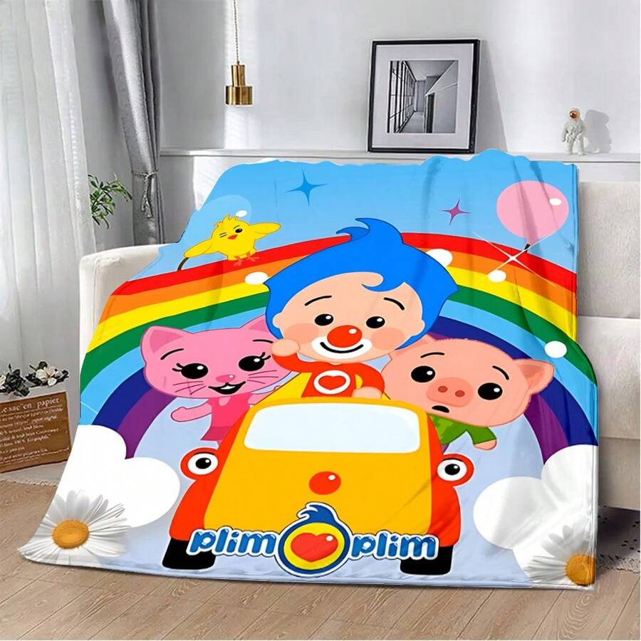 Cartoon Anime Printed Blanket Picnic Blankets Plims Plims Warm Blanket Soft And Comfortable Blanket Home Travel Birthday Gift