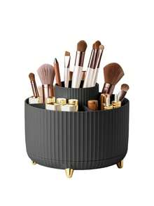 360 Degree Rotating Makeup Organizer Box, Large Capacity Desktop Skincare Products Storage Rack For Home, Kitchen, Bathroom, Vanity, Divided Compartments For Pencils, Eyeshadow, Lipsticks, Pens, Office Supplies, Back To School, Dorm
