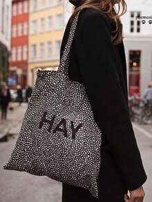 新款波点字母图案大容量休闲单肩包 - 彩色 - 查看 16