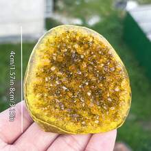 Stonehaven Spesimen Mineral Gugusan Kristal Citrine Alami, Untuk Meditasi dan Penyeimbangan Chakra, Gugusan Kristal Citrine Dekoratif Feng Shui, Melambangkan Kekayaan - Kuning - View 8