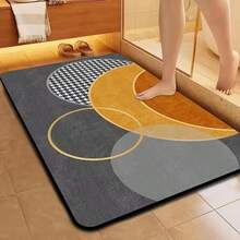 1pc New Diatom Mud Bathroom Mat, Geometric Absorbent Floor Mat, Soft Diatom Mud Home Non-Slip Foot Mat, Kitchen And Bathroom Quick-Drying Mat - Suitable For Bathroom, Kitchen, Bedroom, Doorway, Laundry Room, Toilet, Etc., Bathroom Accessories - 彩色 - 查看 14