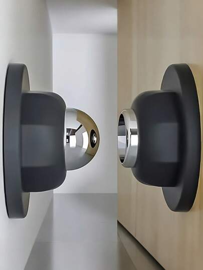 2pcs/Set Soft Magnetic Door Stop - Easy Installation, Adhesive Mounting | No Drilling, Suitable For Home & Office