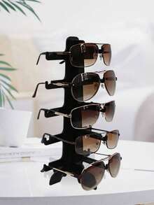 1 pieza Soporte de exhibición de gafas de sol negras, vitrina de mostrador para gafas - Negro - Ver 5