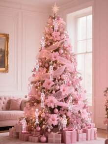 Bộ 4 món - Đồ trang trí cây thông Noel hình lính chì màu hồng, Đồ trang trí cây thông Noel, Đồ trang trí nhà cửa, Bộ đồ trang trí lính chì Giáng sinh lấp lánh màu hồng, Đồ trang trí lính chì bằng gỗ, Đồ trang trí Giáng sinh, Búp bê tượng nhỏ, Đồ trang trí nhà cửa - Hồng - Xem 7
