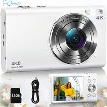 Cámara digital CAMKORY 4K, cámara de vlogging de 48MP con autofocus y flash, cámara digital compacta de 2.8" con zoom 16X, anti-sacudidas, tarjeta de 32GB, cámara compacta portátil para adolescentes, adultos y principiantes
