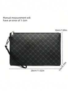 男士手提包，时尚信封包，男士手提包，男士手拿包，可容纳手机、平板电脑、车钥匙和其他杂物。内部设有银行卡和购物卡卡槽，简约时尚。 - 彩色 - 查看 9