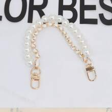 Cordón para teléfono de muñeca con perlas, correa de repuesto para bolso estilo Ins, cadena para bolso en negro, rojo, blanco