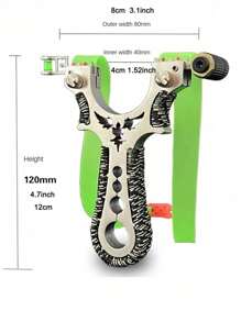 1pc Metal Eagle Slingshot, Outdoor High Power Stainless Steel Slingshot With Precision Flat Rubber Band - Multicolor - View 10
