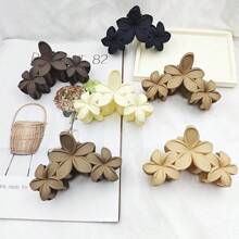 1件/2件/4件多功能仿珍珠白花爪夹11厘米女士发夹，简约海滨度假风格发饰发饰花发夹秋季配饰秋冬 - 彩色 - 查看 5