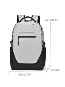 男士笔记本电脑背包，大容量大学生背包，商务旅行包，简约拼色笔记本电脑包