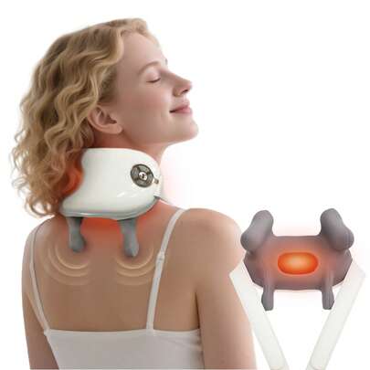 Shiatsu Back And Neck Massager, Cordless Shoulder Massager With Heat, Electric Deep Tissue 3D Kneading Massage Pillow For Shoulder, Leg, Body Muscle Pain Relief, Gifts For Men Women