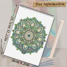 Adult Coloring Book - Exquisite Mandala Patterns, Suitable For Beginners, Made Of High-Quality Thick Paper, 30 A4 Pages Spiral Bound, Suitable For Both Men And Women, Ideal For Leisure, Entertainment And Meditation, A Perfect Gift For Christmas, Valentine's Day, Ramadan And New Year.