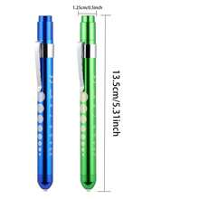 Lápiz de bolsillo para enfermeras y médicos, reutilizable, linterna LED de luz blanca con medidor de pupila y regla para estudiantes de enfermería, paquete de 2 piezas - Multicolor - Ver 4