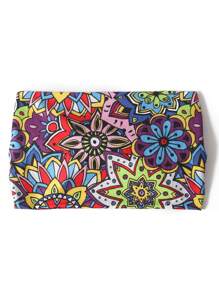 发带女式吸汗带 1 件几何图案波西米亚针织头带，四季发饰时尚发带秋季配饰