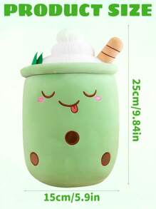Adorable peluche de 60 cm de taza de boba (té con leche de burbujas) - Muñeco de peluche en forma de taza de té rellena, diseño de dibujos animados con caras sonrientes, suave y acogedor para niños, regalo perfecto para el Día de San Valentín, Pascua, Halloween, Navidad, decoración para la hora del té