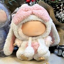 Quần áo búp bê 17cm, tương thích với Labubu, quần áo búp bê hình động vật, trang phục cá mập và phụ kiện quần áo cho búp bê 6,7 inch, bộ đồ liền thân có mũ trùm đầu có khóa kéo, quần áo hóa trang mềm mại cho búp bê (không có búp bê) - Nhiều màu - Xem 13