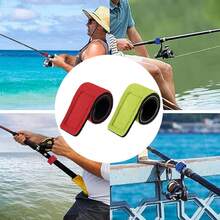 12PCS Fishing Rod Bands Straps Fasteners For Made Up Rods Reusable Ties Adjustable - Red - View 10