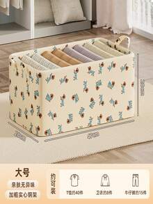 Blue Woven Fabric Storage Cube Box With Dual Handles, Suitable For Home Organization, Back To School, Moving, Collapsible Storage Cube - Multicolor - View 16