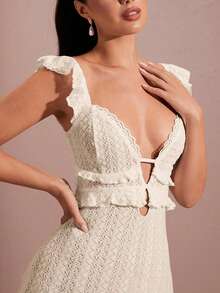 Vestidos elegantes sin espalda para mujer, vestidos largos elegantes, vestido casual mujer, vestidos de fiesta, vestidos de noche con envoltura sexy para mujer, vestidos de graduación. - Blanco - Ver 3