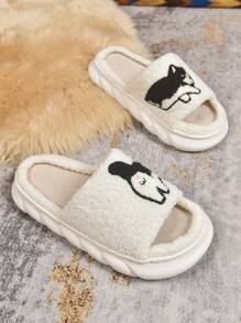 Men's Cartoon Cat Slippers, Fashion Casual Flat Sandals, Non-Slip Wear-Resistant Breathable Indoor Shoes, Spring/Summer