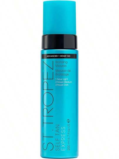 Self Tan Express Mousse, Fast Acting Fake Tan, Develops In 1-3 Hours, Streak-Free Finish, Vegan, Natural & Cruelty Free, 200 Ml