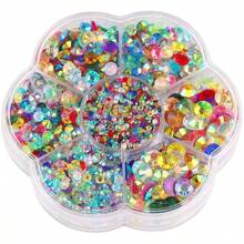 5000pcs/Box, 2mm 3mm 4mm 5mm 6mm, 5 Sizes, Silver Base Crystal Beads Stones,Flower Shape Box Packed, Round Flatback Rhinestones Multi Colors Crystal Gems Non HotFix DMC Jewelry Beads Glass Stones Diamond 3D Pattern Design Accessories Glitter Manicure Decal Decorations For Clothes,Bag,Shoes,Cups,Phone Covers,Handicrafts,Diy Trim.
