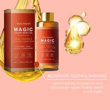 west&month 100ml Magic Luxury Body Oil Deeply Moisturizing Dry Skin Anti-Aging Tightening Firming Chest Thighs Improve Elasticity Rejuvenating Repairing Muscle Relax Soften Nourishing Massage Oil - 紅色 - 查看 10
