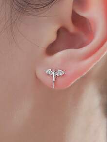 1 Pair Minimalist Mini Magic Dragon Copper Stud Earrings, Fashionable Design Suitable For Women's Daily Wear - Multicolor - View 14