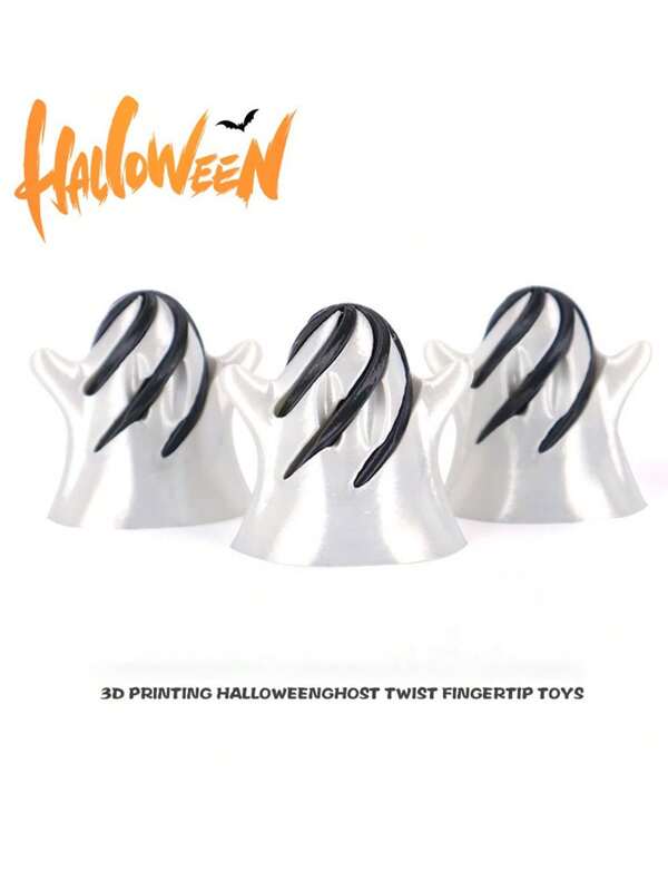 1 pièce Jouet de décompression en spirale imprimé en 3D, Puzzle poussoir fantôme, Jouet anti-stress pour Halloween, Souvenir de décompression créatif, Cadeau créatif