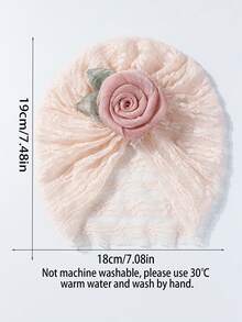 3pcs Rose Lace Hats, Suitable For Daily Use, Fits 0-2 Years Old - Multicolor - View 7