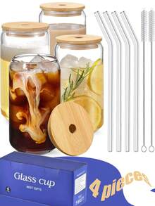 Clear Straw Bottle With Straw - Clear - View 3