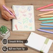 Retractable Gel Pens 10 Pack Color Ink Gel Pens Fine Point Pastel Colors 0.7mm Fine Point Back To School Supplies-0142 - Nhiều màu sắc - Xem 3