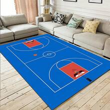 Basketball Court Rug, 3x5ft, Sports Area Rug For Kids' Bedroom, Home Decor Carpet Floor Mat, Basketball Game Decorative Rug Gift - 10 - 查看 1