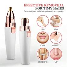 1pc Women's Rechargeable 2-In-1 Facial Shaver And Hair Trimmer With Epilator, Lip And Eyebrow Hair Removal - Get Smooth, Flawless Skin In Minutes!
