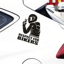 Respeto por los motociclistas, pegatina de coche para jinetes de motocicleta - Unitalla - Ver 8