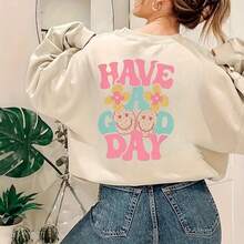 Have A Good Day Iron-On Transfer Decal, 1 Piece, Front Quote DTF Film For DIY T-Shirts, Masks, Jeans, Backpacks, Mixed Color Vinyl Material