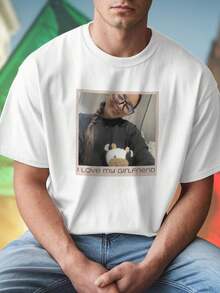 DTF Uomo T Shirt I LOVE MY GIRLFRIEND Maglietta Divertente Regalo Coppia Stile Casual  Moda Qualità Comoda Idea Sopresa Outfit Daily Promo Bestseller