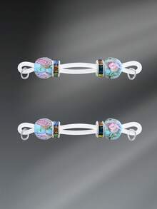 CIZME 1 对可爱玻璃乳头袖口，适合女性日常装饰，假乳头穿孔首饰彩色玻璃可调节假乳头环假穿孔首饰夹在乳头上非穿孔乳头首饰 - Fake Nipple Ring - 查看 14